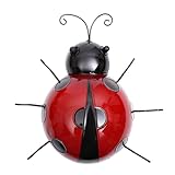 Matériau métallique : la coccinelle est fabriquée en métal solide, qui n'est pas facile à rouiller et ne peut pas être facilement endommagée en plein soleil et en cas d'érosion pluvieuse.