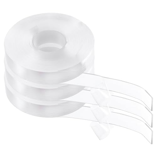 QUARKZMAN 3pz Nastro Nano Doppio Lato 500cm x 2cm x 2mm Nastro di Montaggio Trasparente Rimovibile Multiuso Lavabile Impermeabile Nastro Adesivo per Appendere Quadri su Pareti Tappeti