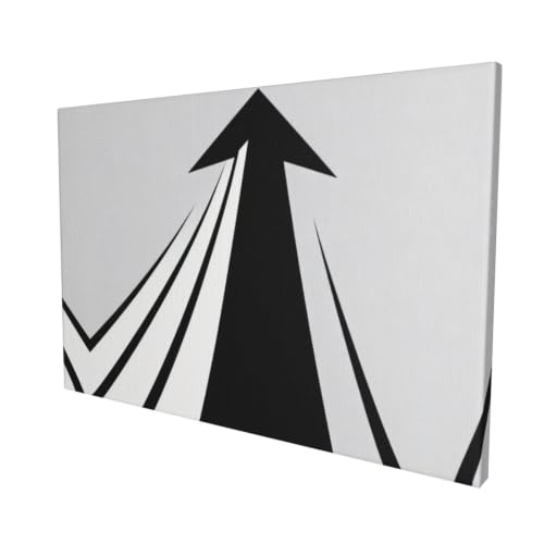 Toile solide Up Arrow contre les murs vides du salon - 3