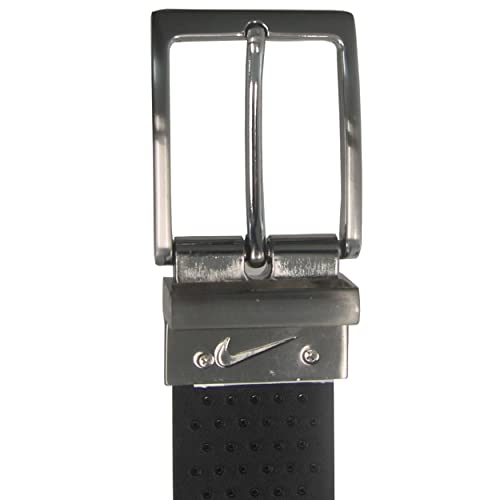Nike Golf Men's Perforated Strap Leather Reversible Belt, 38" Black/Gray2