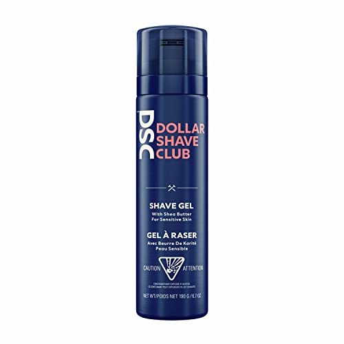 Dollar Shave Club Shave Gel For Supreme Glide and Moisture Shea Butter &amp; Aloe Shaving Gel for Sensitive Skin 6.7 oz