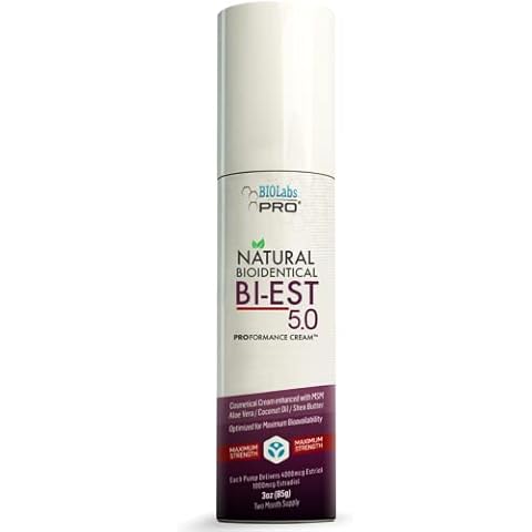 BioLabs PRO Natural Est 5.0 Cream, Combo for Women Two Month Supply (Unscented-3oz) Cover