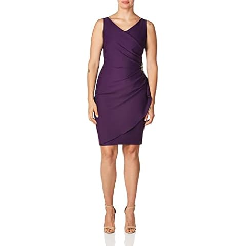 Alex Evenings Damen Slimming Short Ruched Dress with Ruffle Kleid fr besondere Anlsse Cover