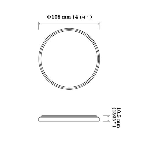 2Pcs 4.2 Inch Round Warning Safety Reflectors For Container Truck Van Trailers (Red/Adhesive) #TOP2