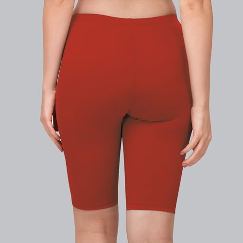 Image of SOIE Women's Mid Rise Soft Polyamide Spandex Knee Length Cycling Shorts