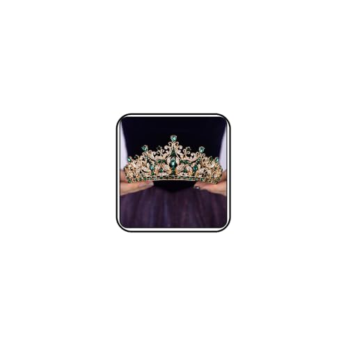 Tiara de boda de cristal dorado y alta joyería capilar para princesas