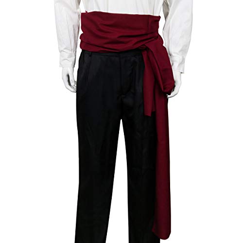 COSFLY Men Pirate Medieval Renaissance Large Sash Halloween Costume Waist Sash Belt Accessory2