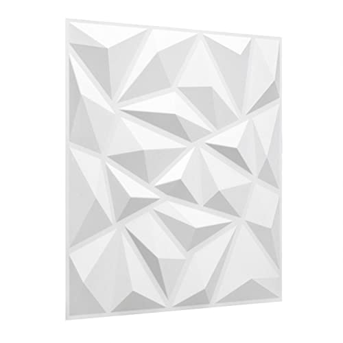 Walplus 12 Pieces 19.7" X 19.7" Wall 3D Panels Interior Wall Decor For Living Room Lobby Bedroom Hotel Office Puck Eco Friendly 3D Wall Panels Decorative Tiles #TOP24