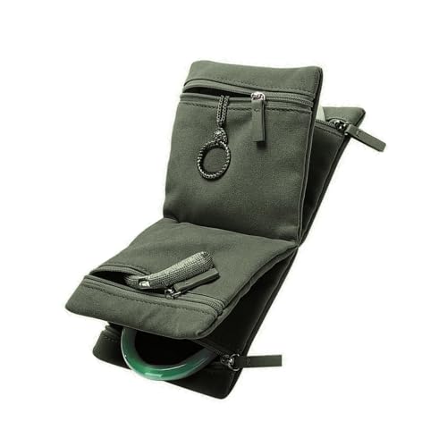 THINCAN Organizador de jóias multifuncional com rodas para mulheres com tecido resistente à água para guardar colares e brincos