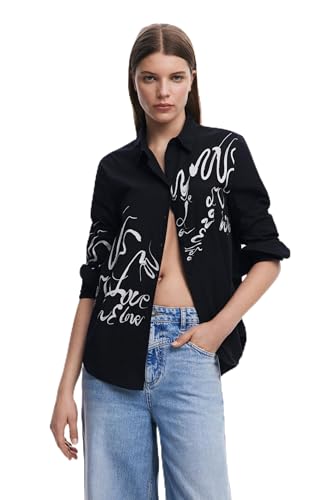 Desigual Femme 25swcw05 T-Shirt, Noir, L EU