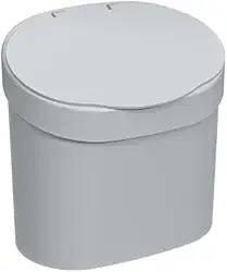 Lixeira Com Tampa Basic 2,5 L, 17,5 x 15 x 18,2 cm, Cinza Frio, Coza