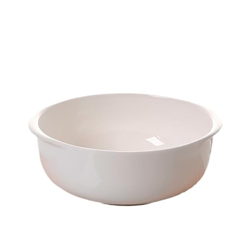 Kbotiques - Fuente de horno de porcelana de hueso blanco para freidora de aire caliente, para la preparación de lasaña, sopa, tiramisú y más accesorios para freidora (8 pulgadas/1800 ml)