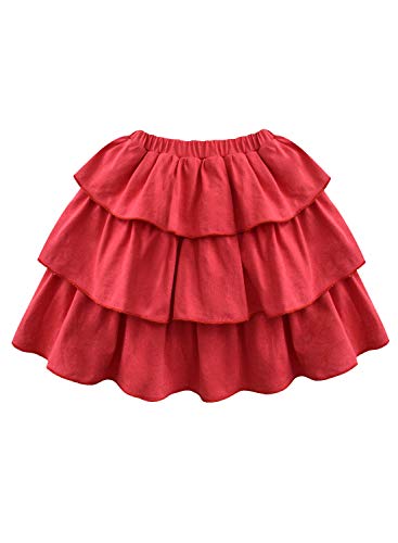 Image of A.T.U.N. (ALL THINGS UBER NICE) Cotton Tiered Skirt (GSKT TRD RED 2-3 3Y)