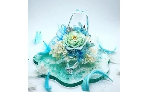 プリザーブドフラワー fleur misakiのガラスの靴シリーズ 「プリンセスのガラスの靴」 / お祝い インテリア 雑貨 花 アレンジ プレゼント ギフト 奈良県 田原本町