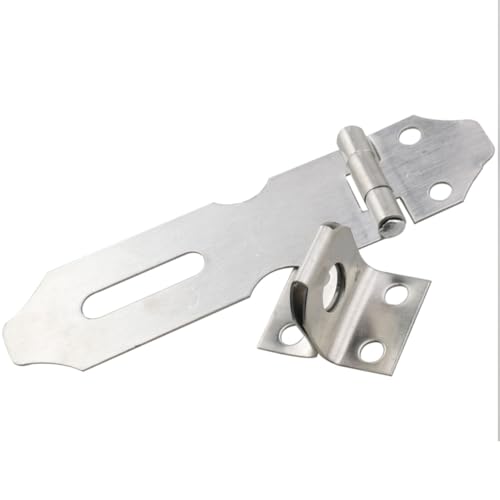 Image of DGZZI 2PCS Door Clasp Padlock Latch 304 Stainless Steel Security Buckle Latch 2inch Collapsible Latch Silver With Screws Wooden Door Security Door Latch Drawer Lock Plate Snap