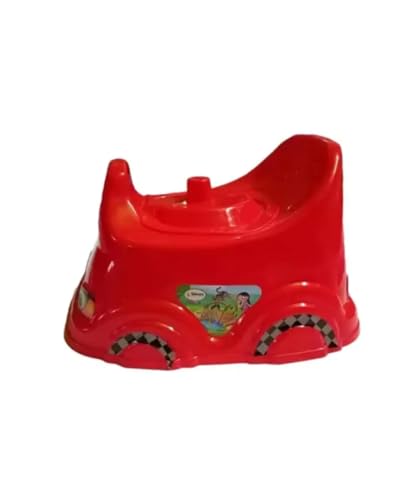 Image of 2 in 1 Potty Training Seat for 1+ Year Old Kids Adaptable Toilet Training Chair with Removable Potty Bowl & Non-Slip Base Comfortable Potty Trainer for Boys & Girl Red Colour