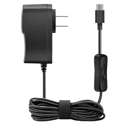 5V 2.5A Micro USB Power Supply Adapter with ON/Off Switch Compatible with Raspberry Pi 3/3 B+ Pi 2 Zero Model A/A+/B/B+ (Not for Pi 4/5)