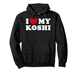 i love my koshi, amo il mio koshi felpa con cappuccio