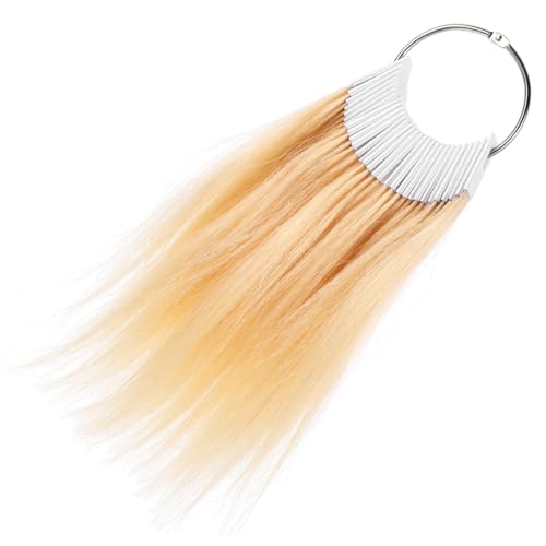 DOITOOL Nuancier De Test De Couleur Cheveux Humains 30 Mèches Naturelles Résistantes La Décoloration Pour Salon Coiffure Et Pratique Professionnelle