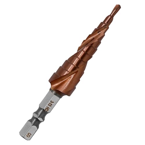 Xiciki M35 - Broca escalonada para metal, cobalto HSS 3-13 mm, broca escalonada de cono de 11 pasos para metal duro, inoxidable, acero, aluminio, madera, vástago hexagonal de 1/4 pulgadas