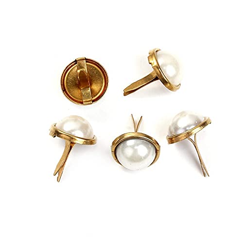 MURUI zs Alliage de Fer brads Blanc Couleur Scrapbooking décorations d'embellissement DIY Fourniture d'artisanat 16x12mm, 10pcs Yc714