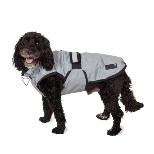 Danish Design 3-in-1-Hundemantel, reflektierend, 57 cm, wetterfest, mit Fleece gefüttert, stilvoller Regenmantel für Hunde