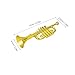 DEARMAMY Plastic Trumpet Musical Instruments Toy with 4 Colored Coded Keys Teaching Songs Fun Musical Instruments Noise Makers for Parties and Events for Adults Kid Toddlers Children