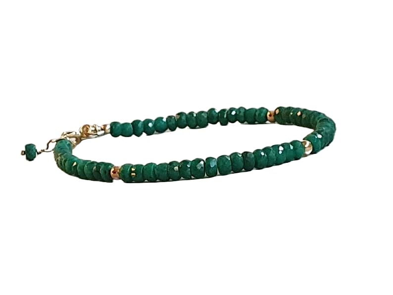 Bracelet émeraude rondelle pour sublimer vos tenues bohèmes chics