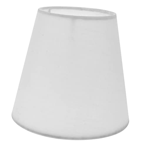 IWOWHERO Small White Linen Lampshade Fabric Light Cover for Chandelier Wall Mount Light Accessory