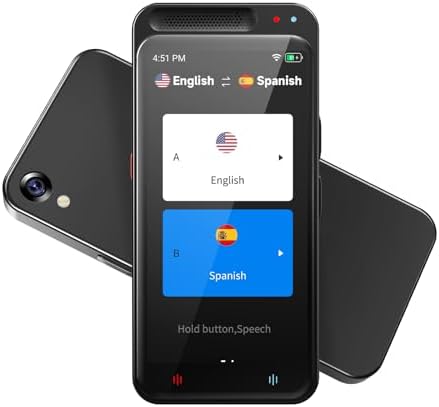 Language Translator Device No WiFi Needed, Upgraded ChatGpt AI Translator Two Way Real Time Voice Translation with 138+ Languages Offline&Recording&Photo＆Text Translation for Business Learning Travel
