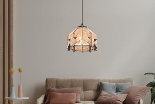 Lustre en bois de camel pour en finir avec la lumière agressive