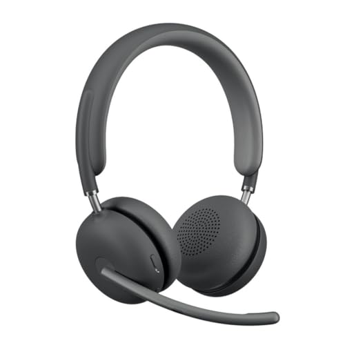 Image of Logitech Zone Wireless 2 Premium Noise Canceling Headset with Hybrid ANC, Bluetooth, USB-C, USB-A, Certified for Microsoft Teams and Fast Pair, Engineered for Intel Evo laptops, Graphite