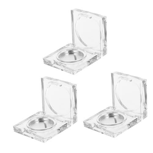 IWOWHERO 6 Piezas caja de sombra de ojos Contenedores estuche de maquillaje cajas almacenaje maquillaje almacenamiento maquillaje bandeja de sombra de ojos recargable bandeja de colorete