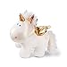 NICI 46375 Angelia 45cm – Animaux peluches pour filles, garçons, bébés câliner et pour jouer moelleuses – Theodor & Friends, or – Doudous licornes, Blanc/Doré, 45 cm