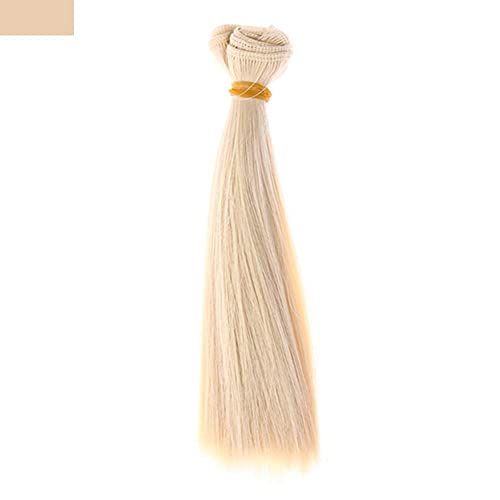 16Pcs/Pack Length 15Cm, Horizontal Length 100Cm Doll Accessories Straight Synthetic Fiber Wig Hair For Doll Wigs High-Temperature Wire 16 Colors (Style 1) #TOP3