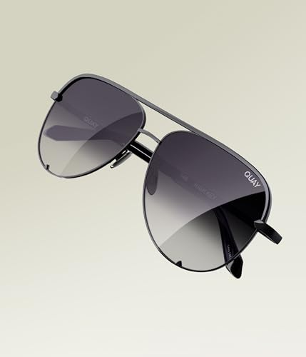 QUAY High Key Large Round Polarized Aviator Lenses with UV Protection, Oversized Sunglasses3