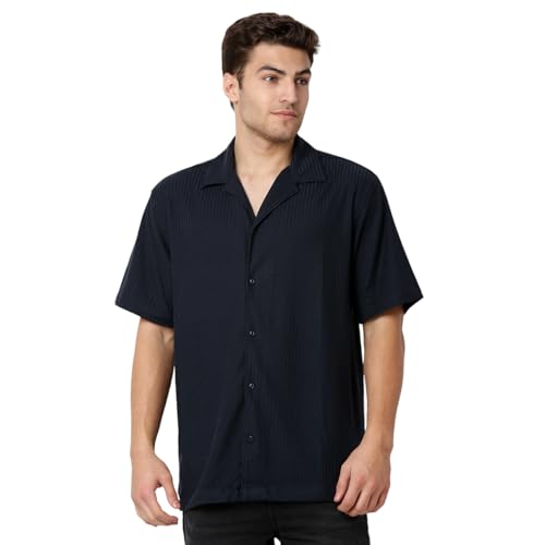 Image of Spykar Men's Relaxed Fit N /A Half Sleeve Printed Casual Shirts