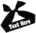 Custom Personalized Tie Headband in Retro Font You Pick Headband and Text Color (Black Headband)