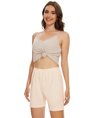 Image of MANCYFIT Bloomers Shorts for Women Pettipants for Under Dresses Flat Edge Culottes Slip Shorts
