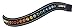 Equitem Rainbow Crystal Bling Wave Leather English Browband (Black Leather, X Full 17