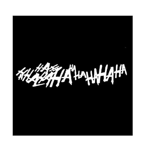 Sticker Vinyle Graffiti Hahahaha Blanc pour Personnaliser Voiture et Ordinateur