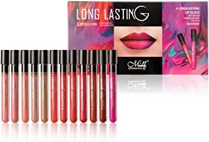 TUZ Mn Cosmetics Makeup Long lasting Kiss Proof Lip gloss, set of 12 Pieces