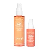 Pacifica Beauty Glow Baby Brightening Setting Mist & Glowy Vitamin C Skin Solve Set, Skincare, Suncare, SPF 45, UVA/UVB, Blue Light Protection, Primer, Vegan, 1.7 fl oz and 1 fl oz (Set of 2)