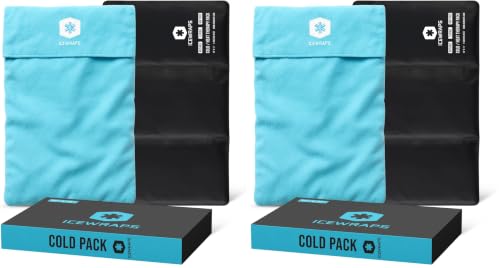 Image of ICEWRAPS Reusable Cold Pack with Fabric Cover - Standard 10 x 14 Inch, Blue (Pack of 2)