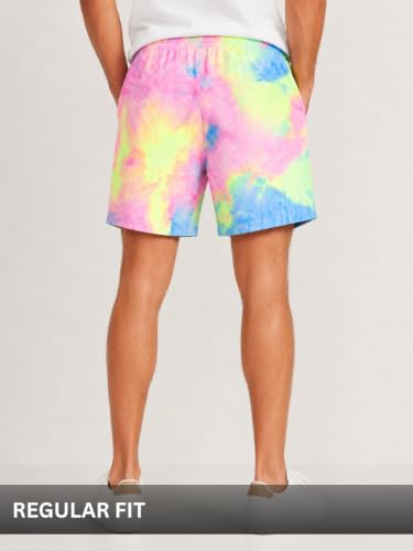 Image of Leriya Fashion Men's Rayon Printed Shorts | Elastic Waist Printed Summer Outfit | Relaxed Fit Casual Short's with Pockets | Lightweight Beach & Lounge Wear | Gym Boxer Shorts for Men