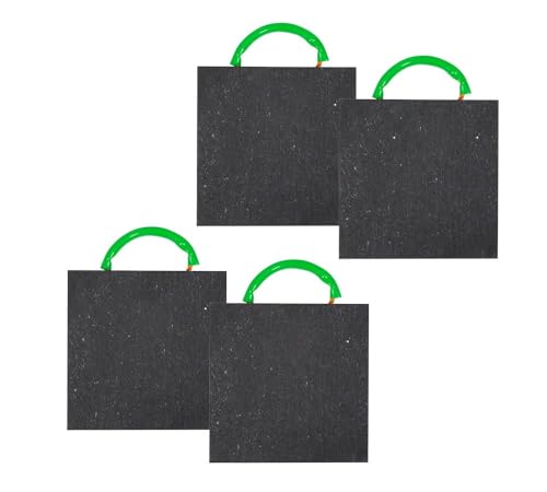 Mytee Products 4 Pack 15'x15'x1.5' Thick Outrigger Pad for RV with Ergonomic Handle - High Density Black Stabilizing Jack Landing Pad for Crane, Wrecker, Tow Truck, RVs
