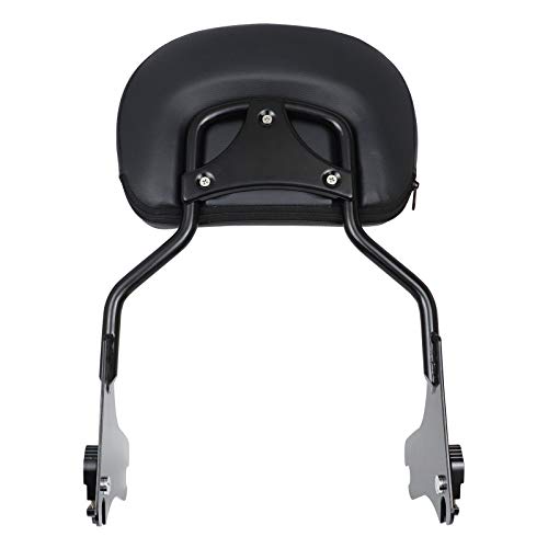 DSISIMO Black Detachable Upright Passenger Backrest Sissy Bar With Pad Fit For Touring Road King Street Glide FLHR FLHX FLHT FLTR 1997-2008