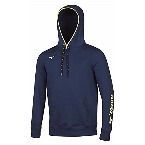 Mizuno Sweat Hoodie Maglia di Tuta, Blu Marino, XL Uomo