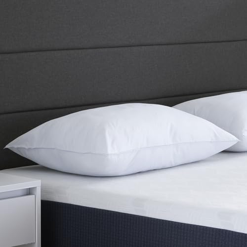 Almohada de cama microfibra tamaño King blanca miniatura 2