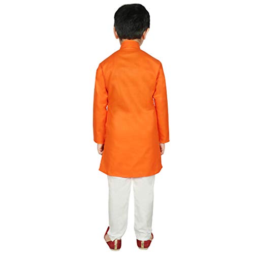 Image of SG YUVRAJ Raw Silk Kurta Set for Boys